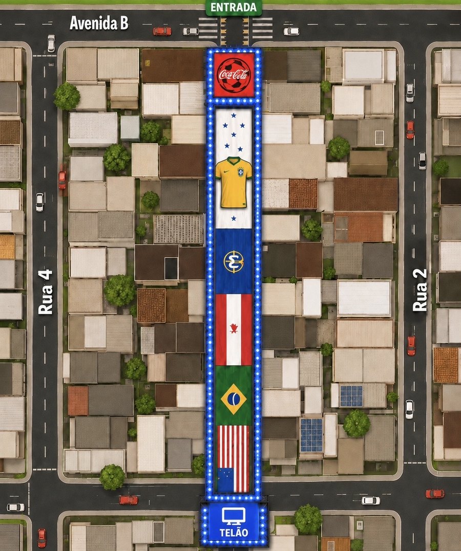 Mapa da Rua da Copa — Rua 3 do Alvorada